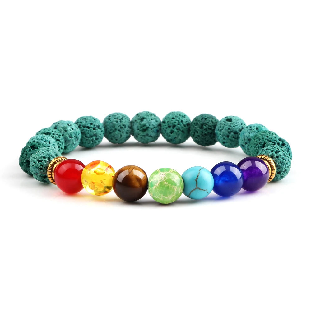 Bracelet 7 Chakras Reiki en Perles Naturelles
