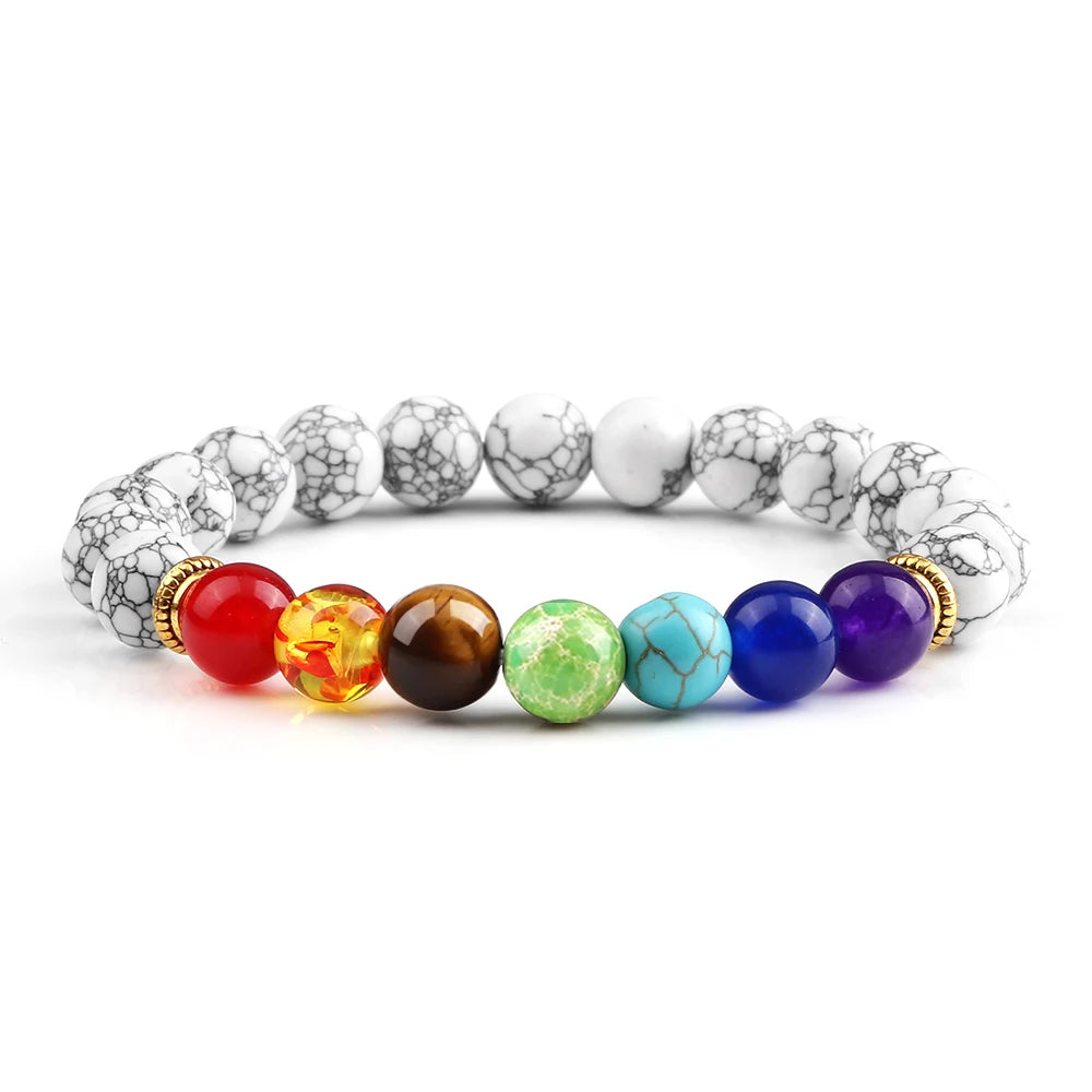 Bracelet 7 Chakras Reiki en Perles Naturelles