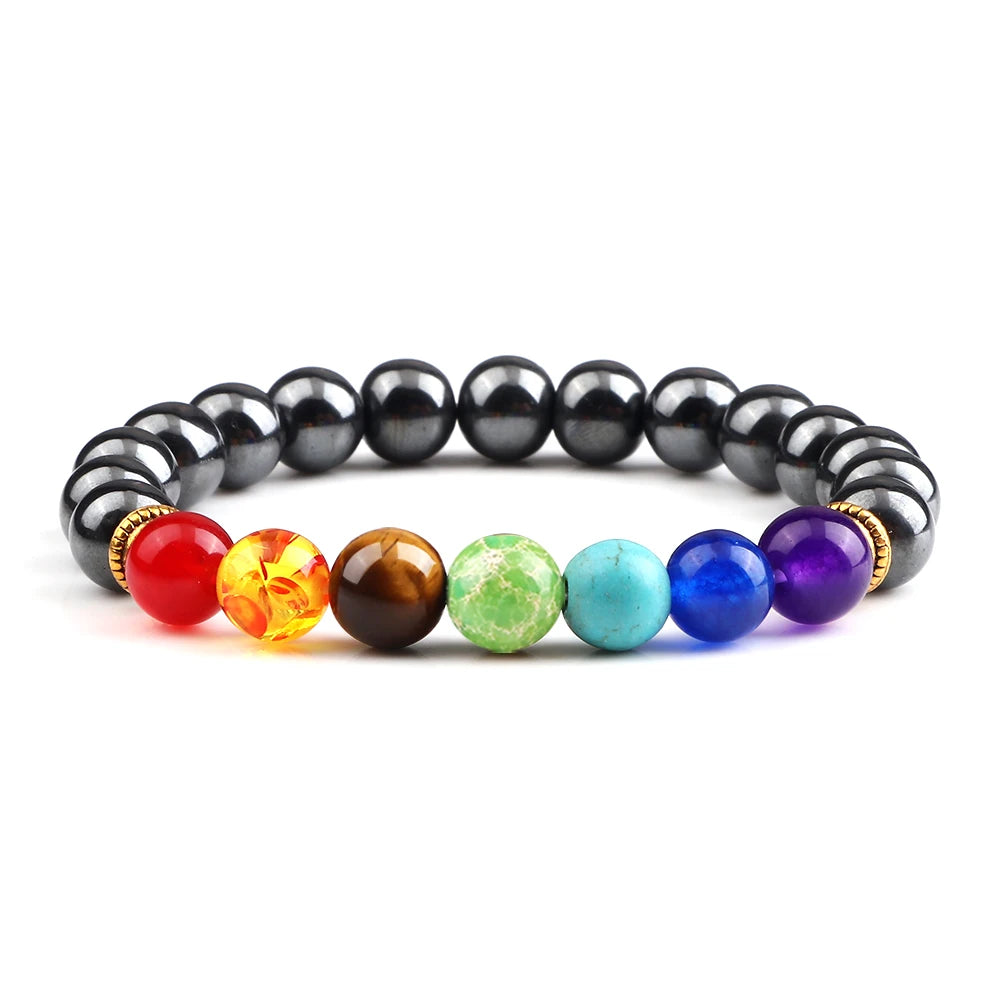 Bracelet 7 Chakras Reiki en Perles Naturelles
