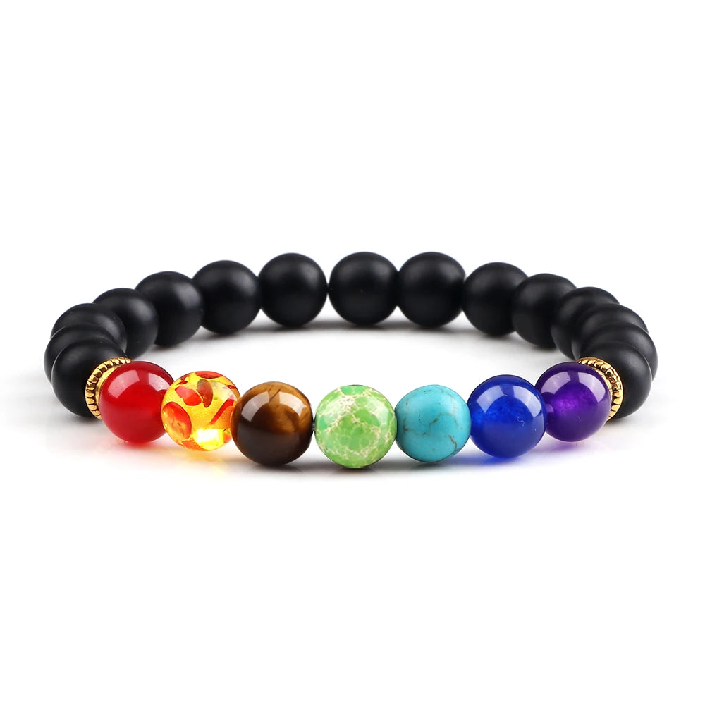 Bracelet 7 Chakras Reiki en Perles Naturelles