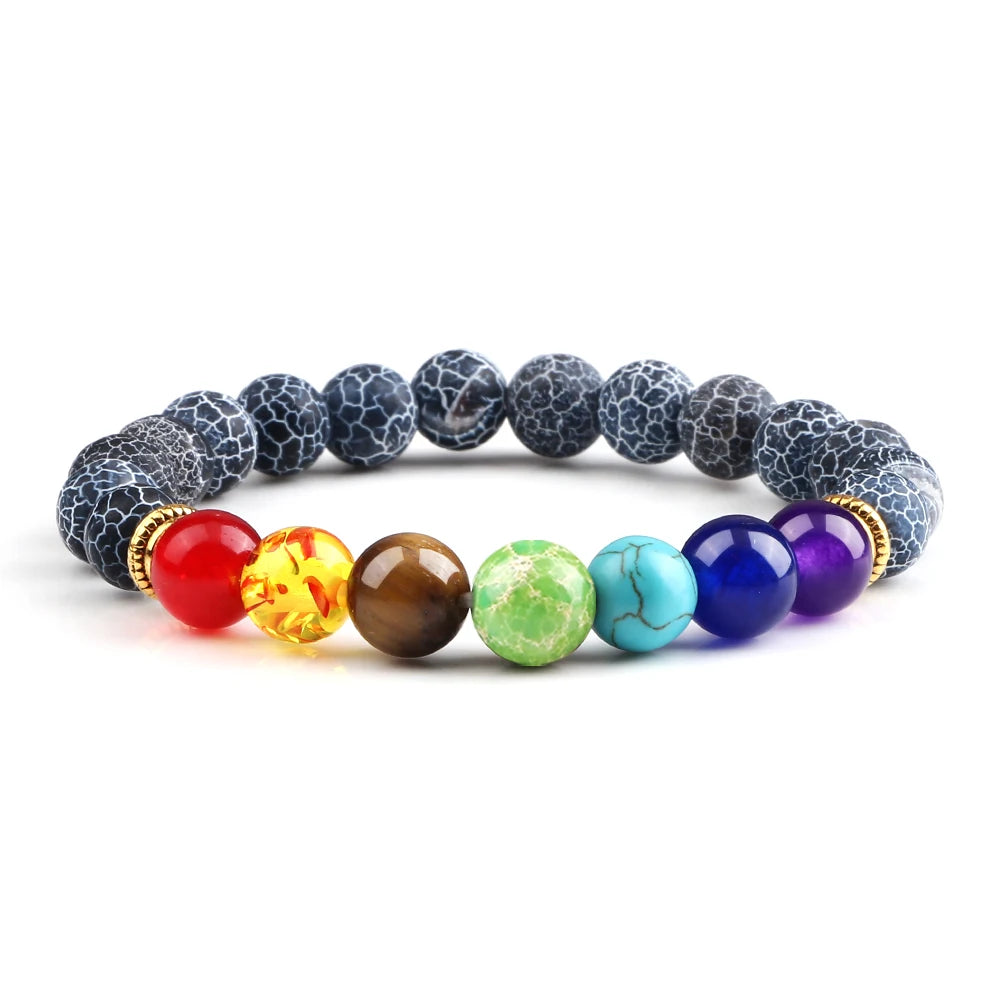 Bracelet 7 Chakras Reiki en Perles Naturelles