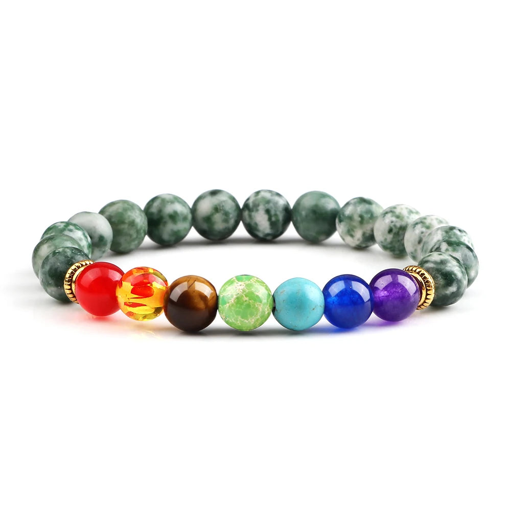 Bracelet 7 Chakras Reiki en Perles Naturelles