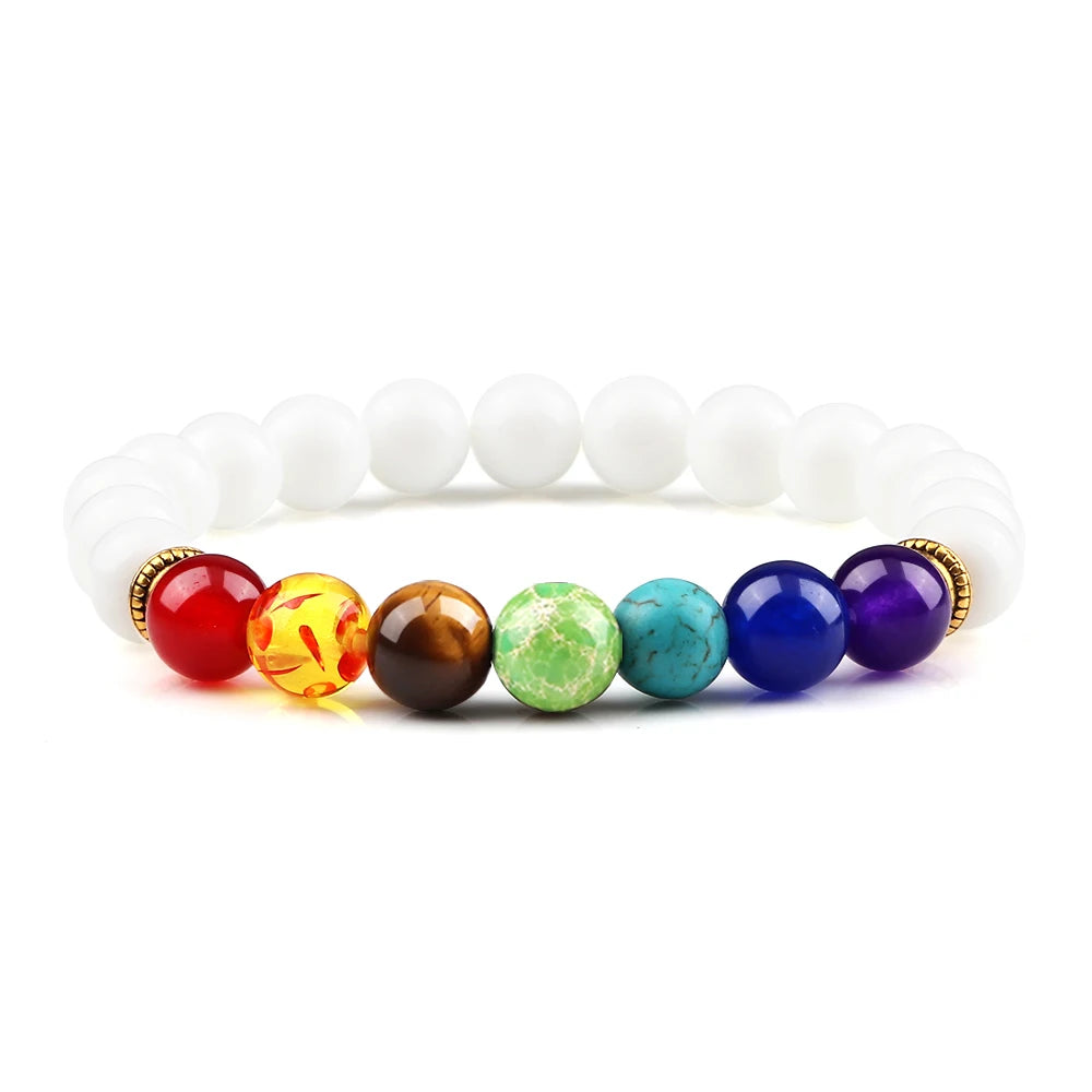 Bracelet 7 Chakras Reiki en Perles Naturelles