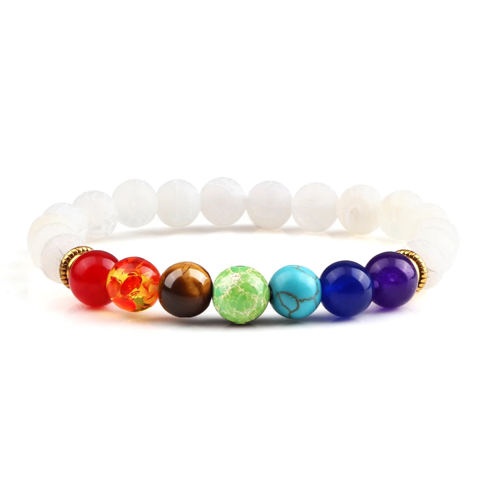 Bracelet 7 Chakras Reiki en Perles Naturelles