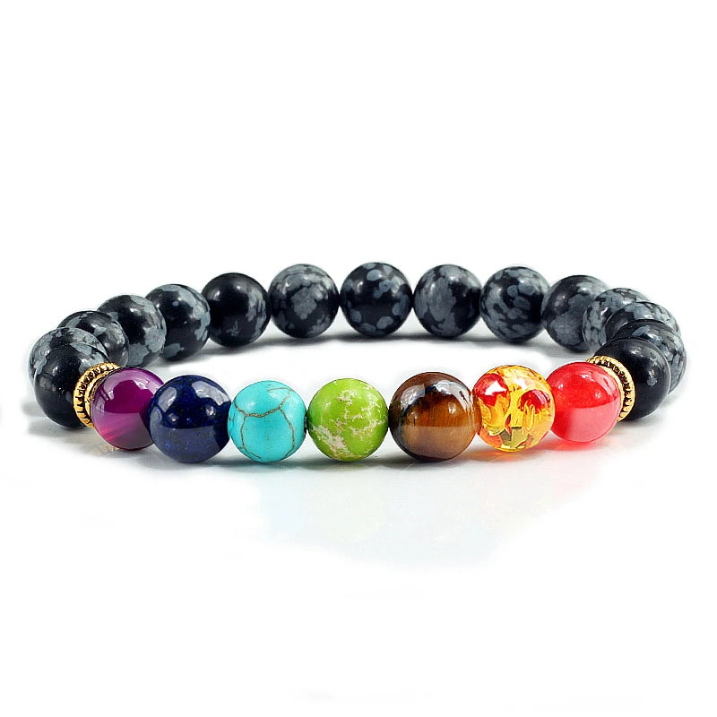 Bracelet 7 Chakras Reiki en Perles Naturelles
