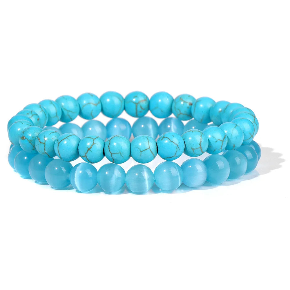 Bracelet en Turquoise Naturelle, Style Bohème