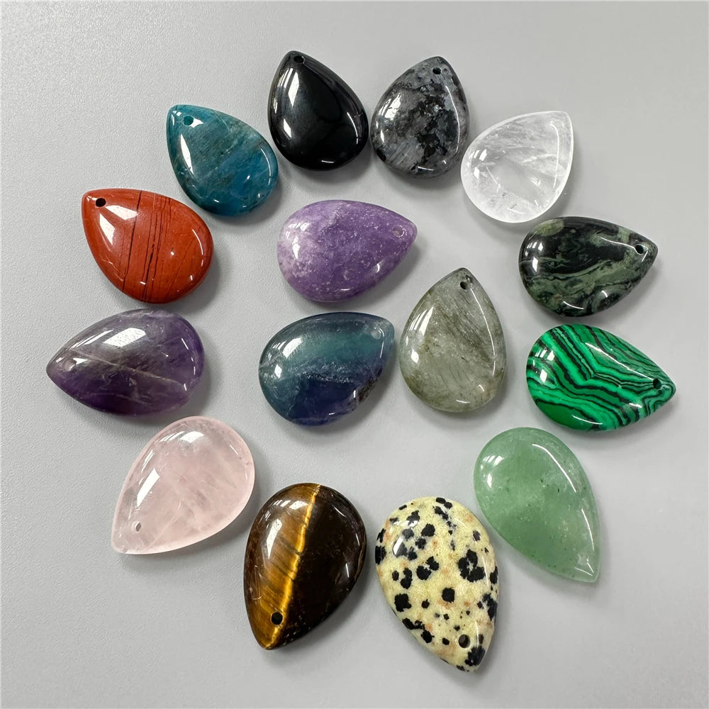 Pendentif en Pierre Naturelle, Goutte d'Eau