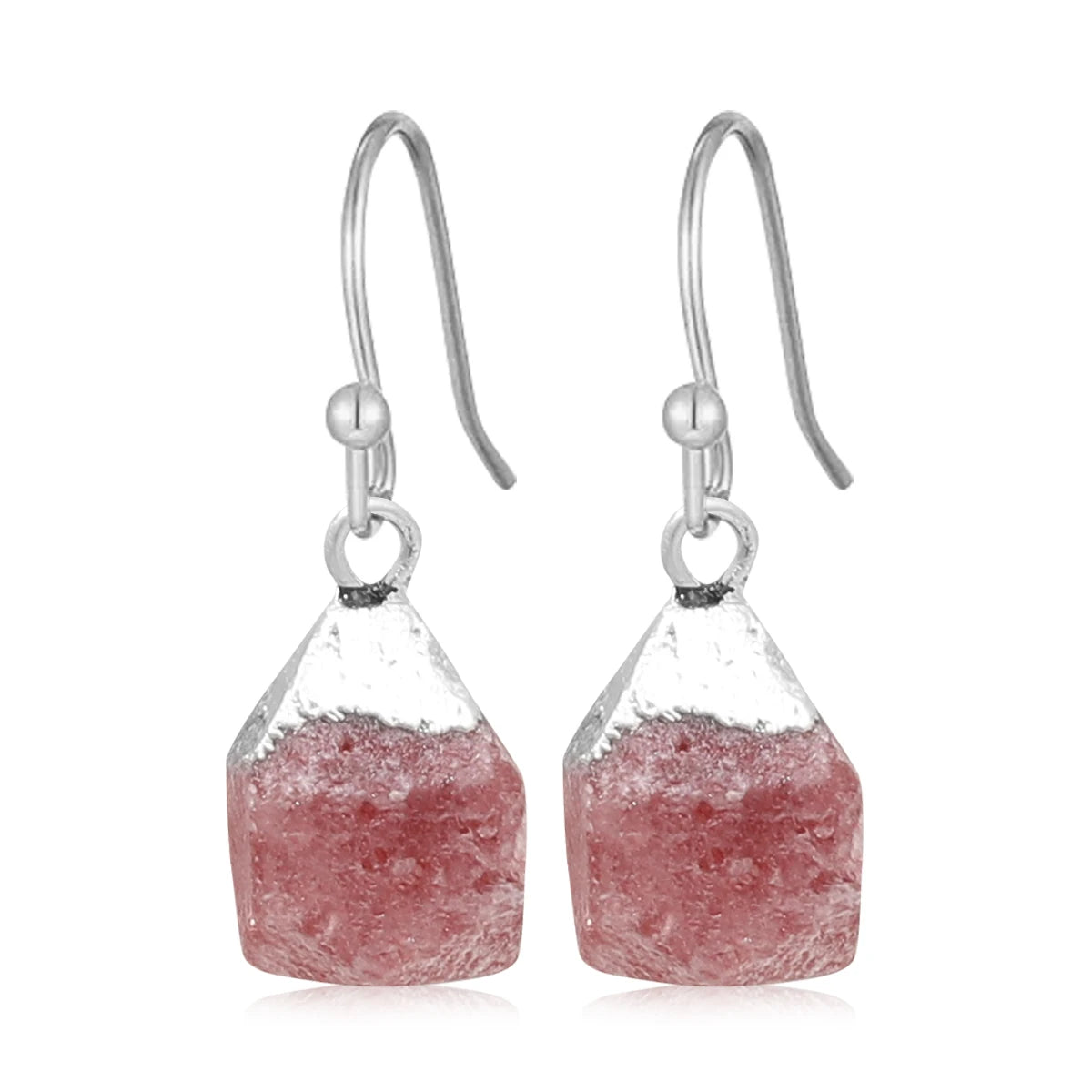 Boucles d'Oreilles en Pierre Naturelle Brute