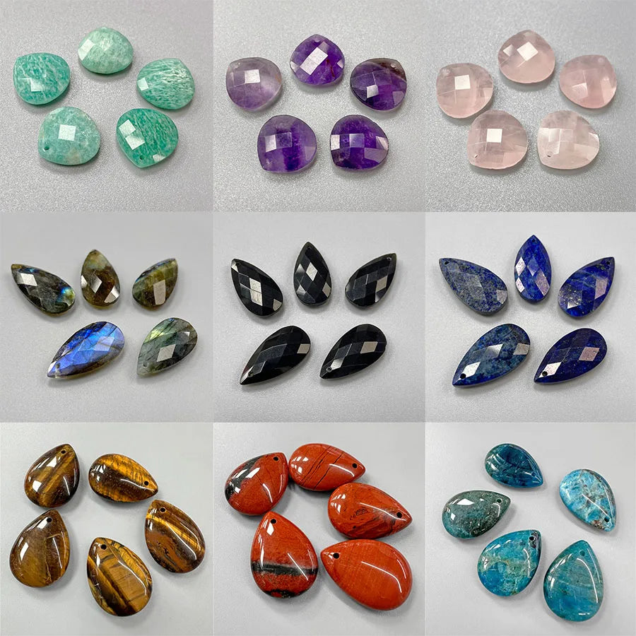Pendentif en Pierre Naturelle, Goutte d'Eau