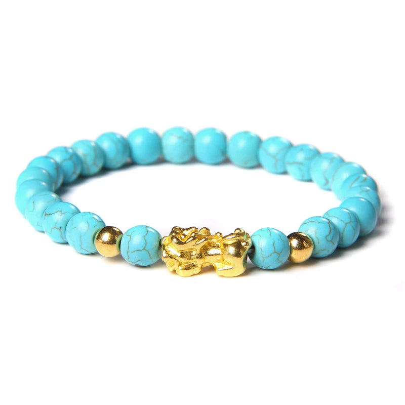 Bracelet en Turquoise Naturelle, Style Bohème