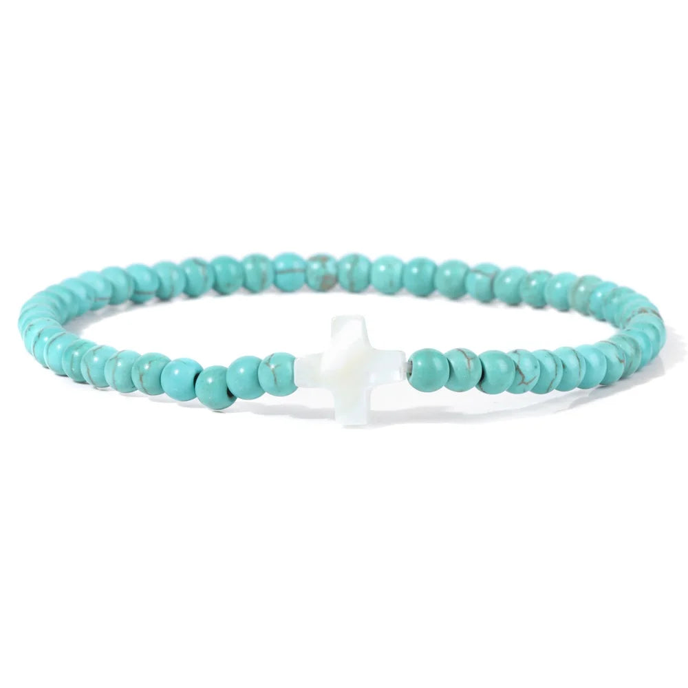 Bracelet en Turquoise Naturelle, Style Bohème
