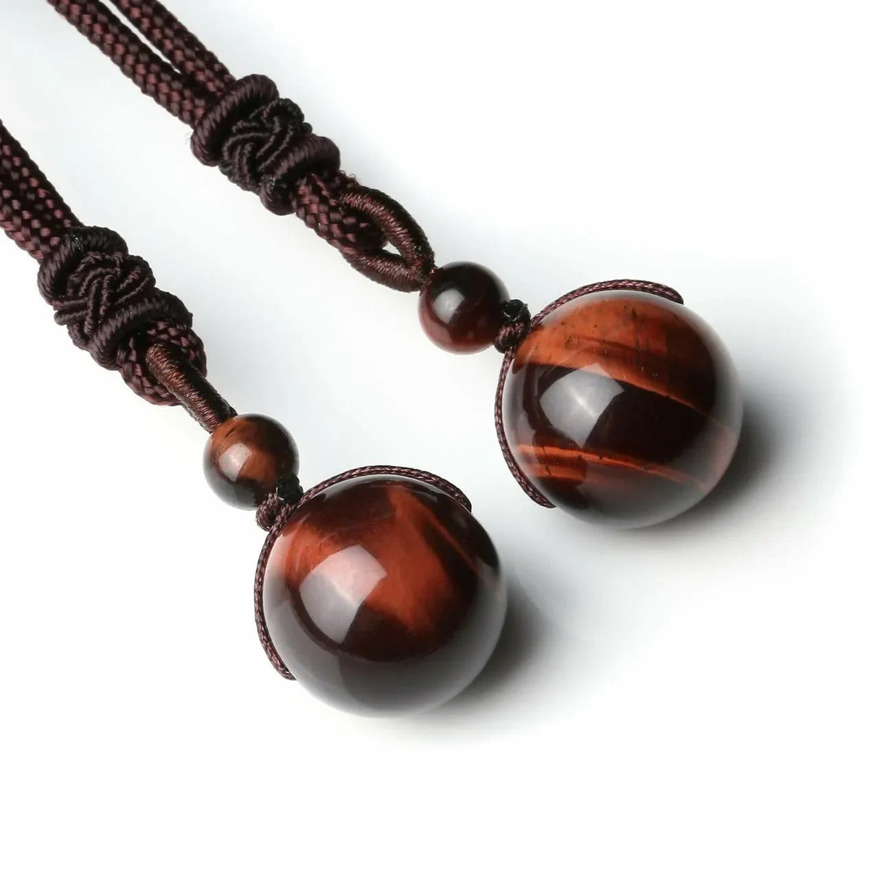 Collier Pendentif Rond en Pierre Naturelle