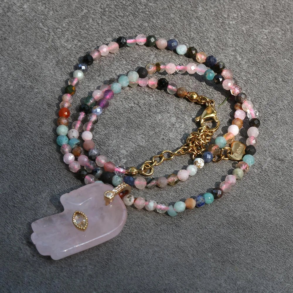 Collier Poisson Pivotant en Pierre Naturelle