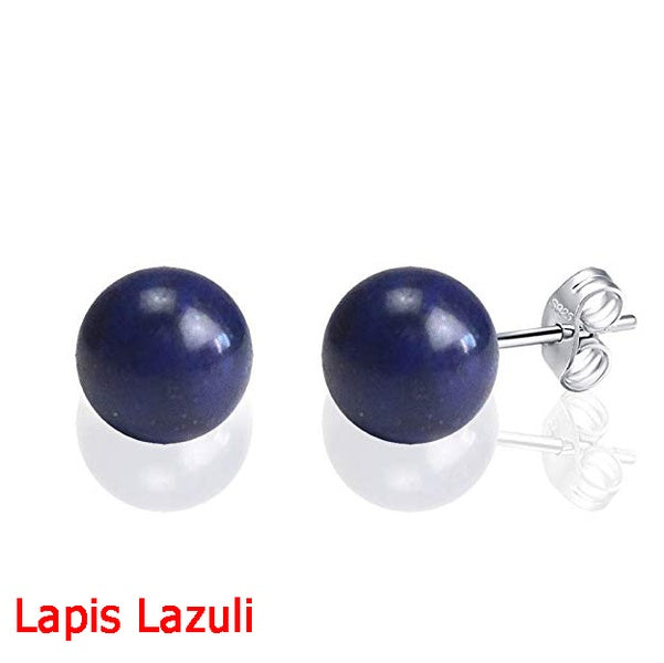 Boucle d'Oreille Ronde en Pierre Naturelle