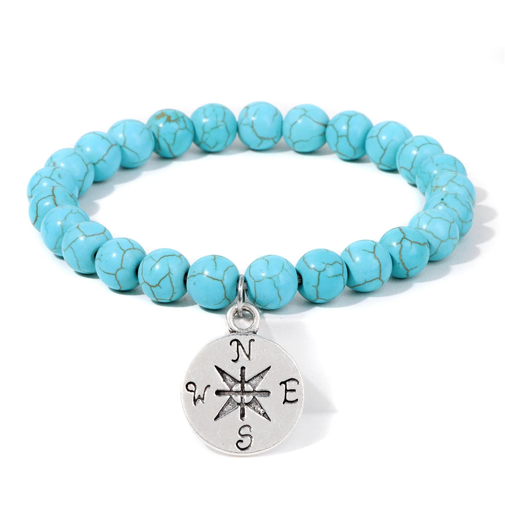 Bracelet en Turquoise Naturelle, Style Bohème