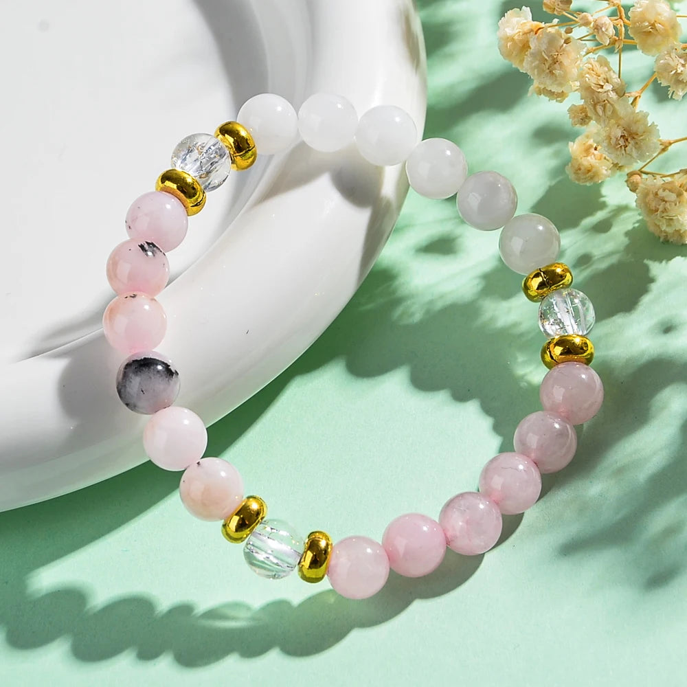 Bracelet de Sommeil Aura en Perles Naturelles, 8mm