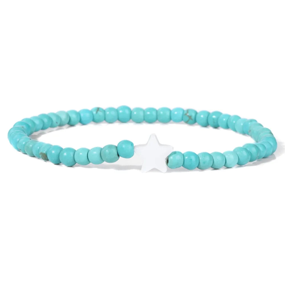 Bracelet en Turquoise Naturelle, Style Bohème