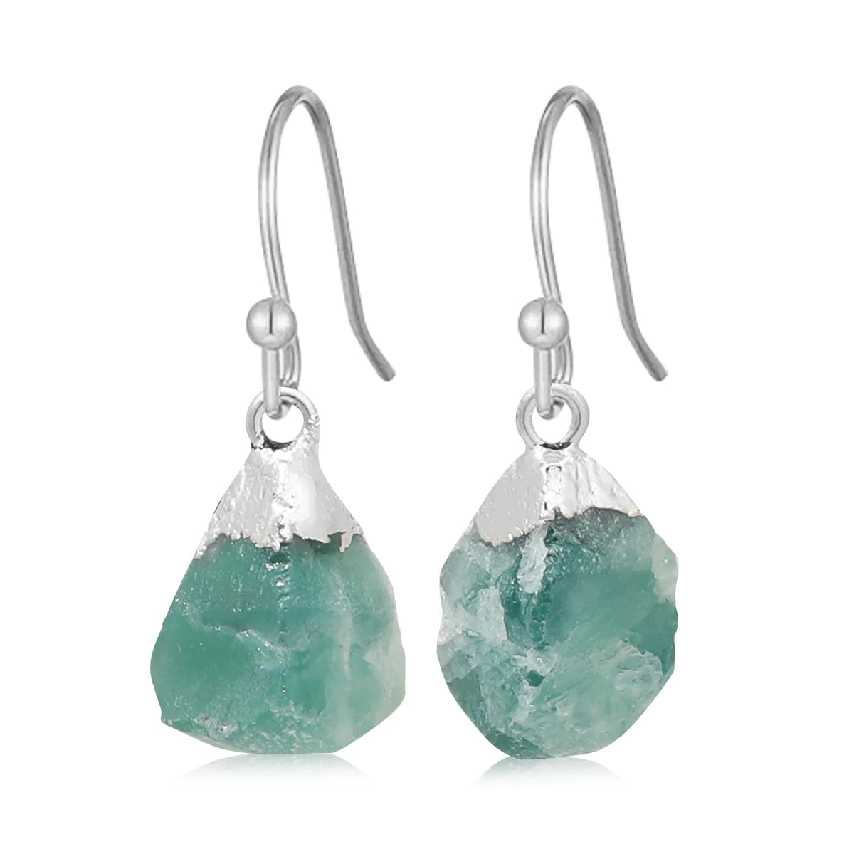 Boucles d'Oreilles en Pierre Naturelle Brute