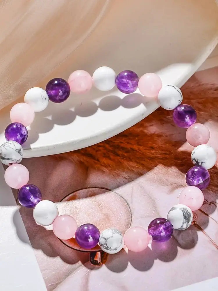 Bracelet de Sommeil Aura en Perles Naturelles, 8mm