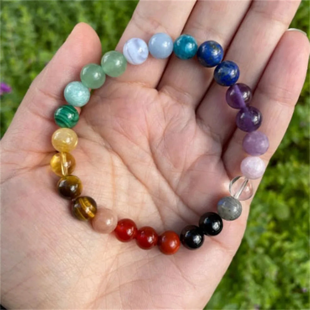 Bracelet 7 Chakras en Pierre Naturelle