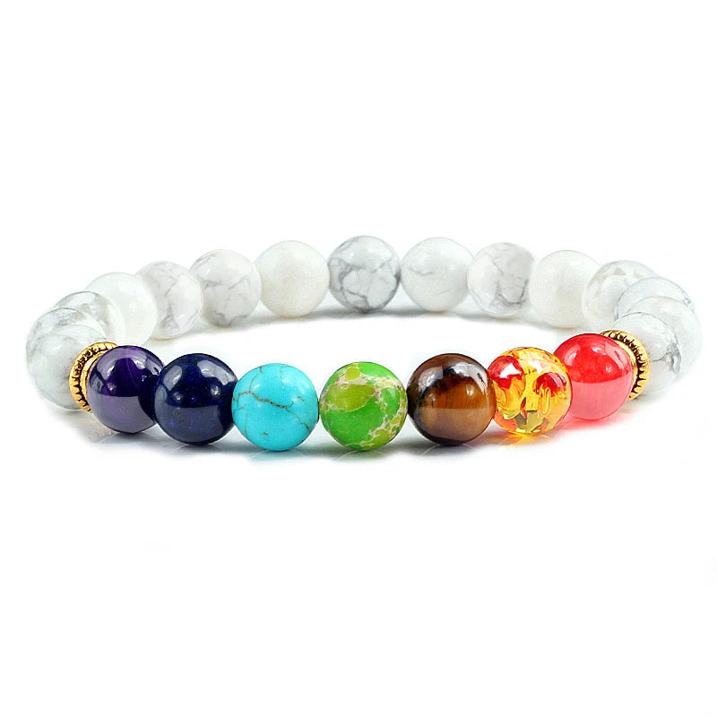 Bracelet 7 Chakras Reiki en Perles Naturelles