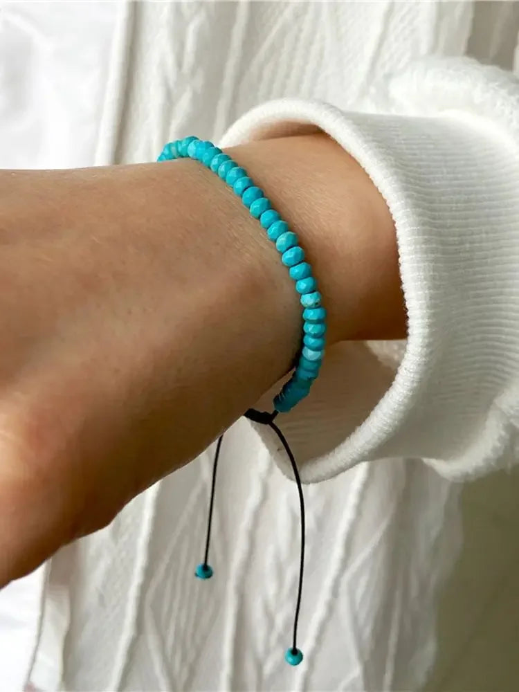 Bracelet en Turquoise Naturelle, Style Bohème