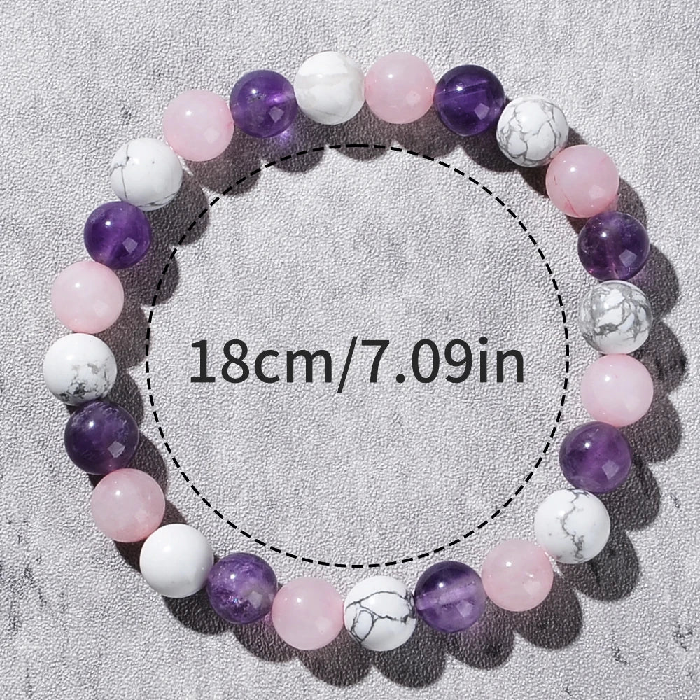 Bracelet de Sommeil Aura en Perles Naturelles, 8mm