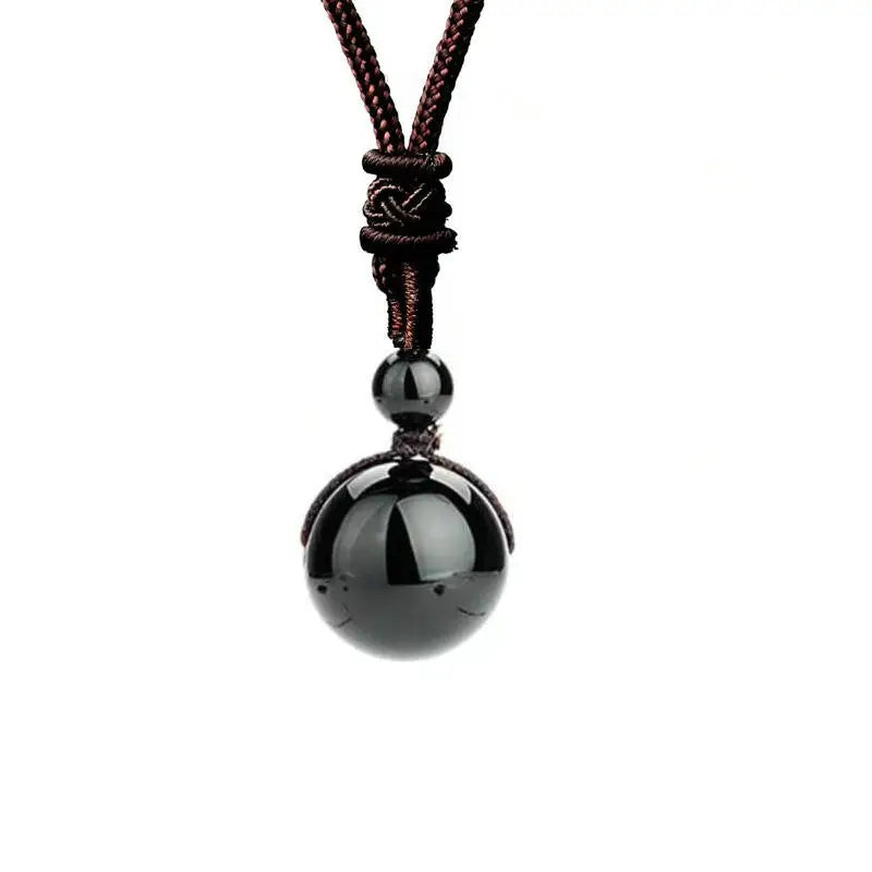 Collier Pendentif Rond en Pierre Naturelle