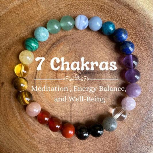 Bracelet 7 Chakras en Pierre Naturelle