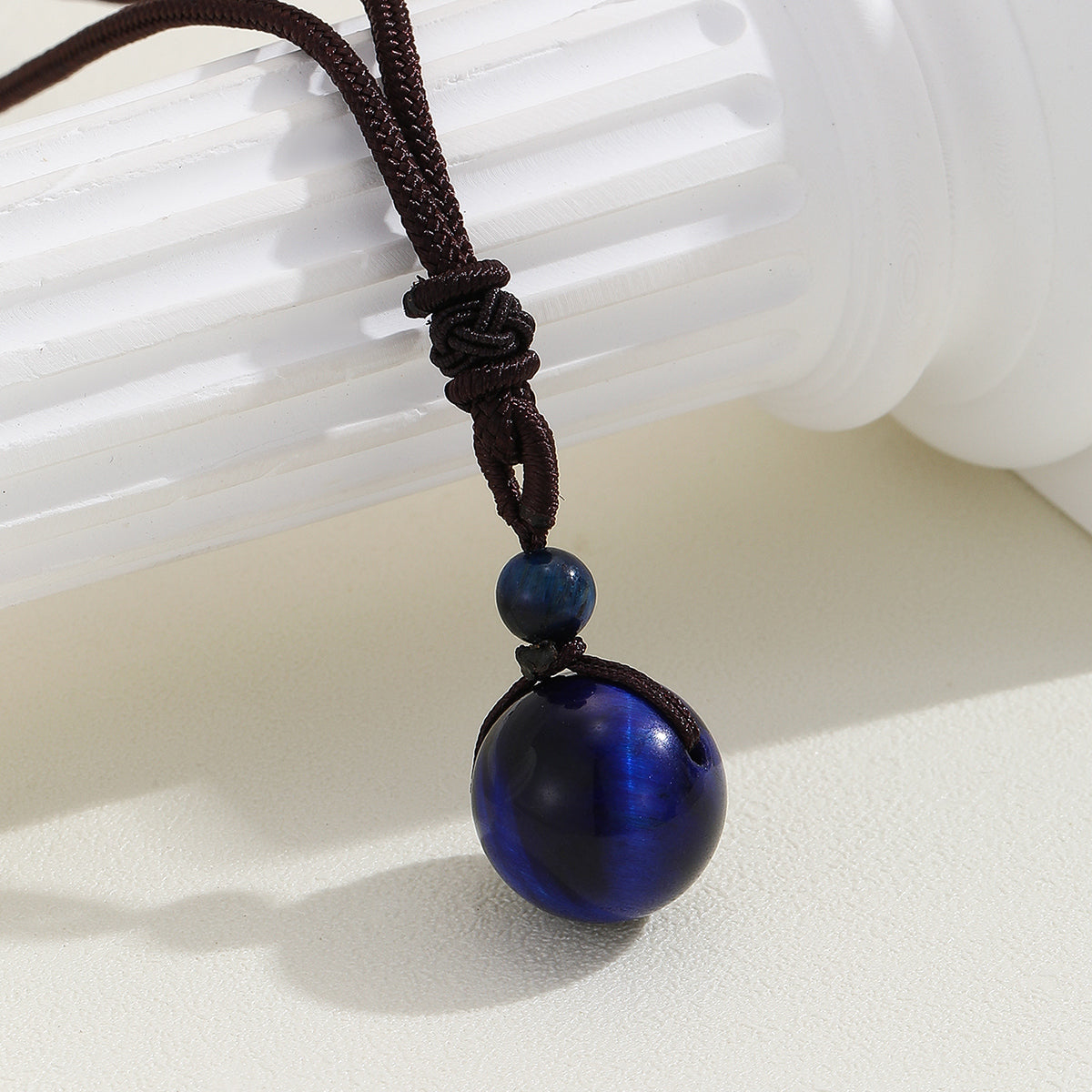 Collier Pendentif Rond en Pierre Naturelle