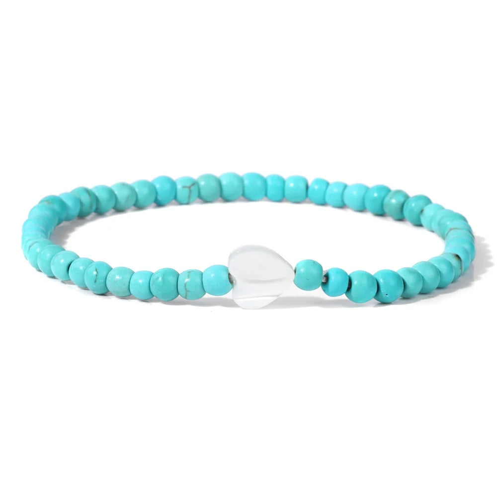 Bracelet en Turquoise Naturelle, Style Bohème