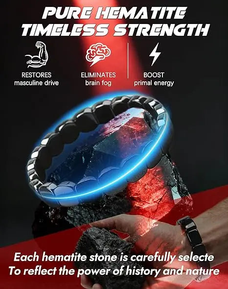Bracelet Hématite Noire pour Homme
