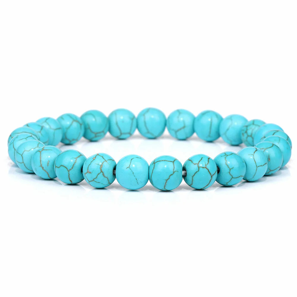Bracelet en Turquoise Naturelle, Style Bohème
