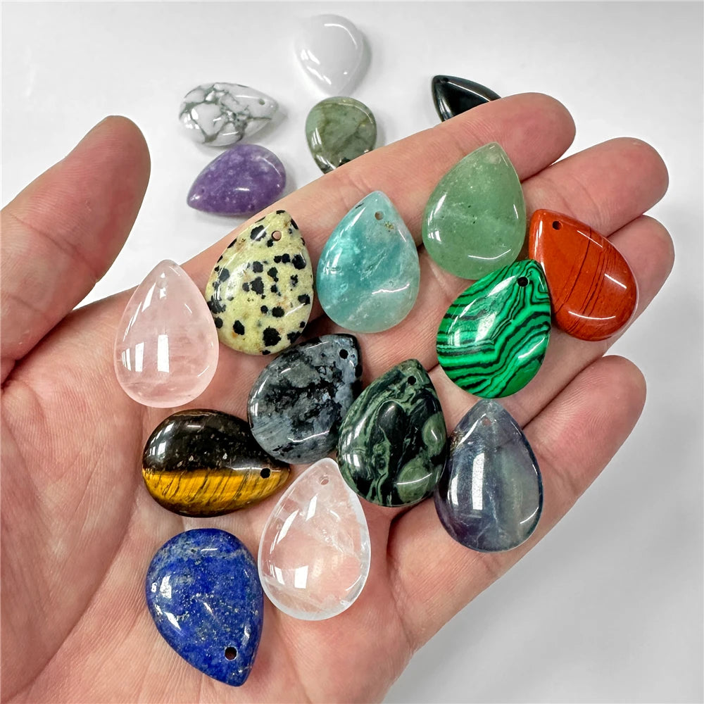 Pendentif en Pierre Naturelle, Goutte d'Eau